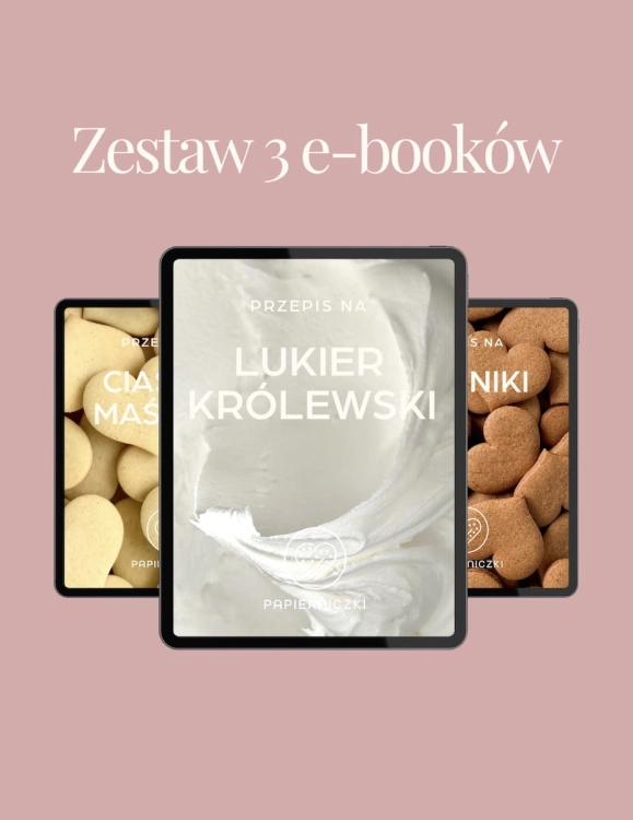 E-book z przepisami na ręcznie zdobione pierniki, kruche ciastka maślane i lukier królewski – kompletny poradnik cukierniczy krok po kroku, domowe receptury oraz techniki dekorowania ciastek i pierniczków dla początkujących i pasjonatów wypieków