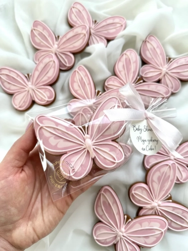 piernik ręcznie zdobiony motylek