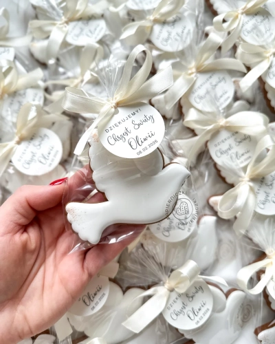 lukrowane pierniki gołąbki na chrzest