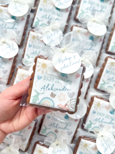pierniczki z grafiką na babyshower