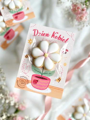 Papierniczek Stokrotka  - ciastko maślane z okazji dnia kobiet