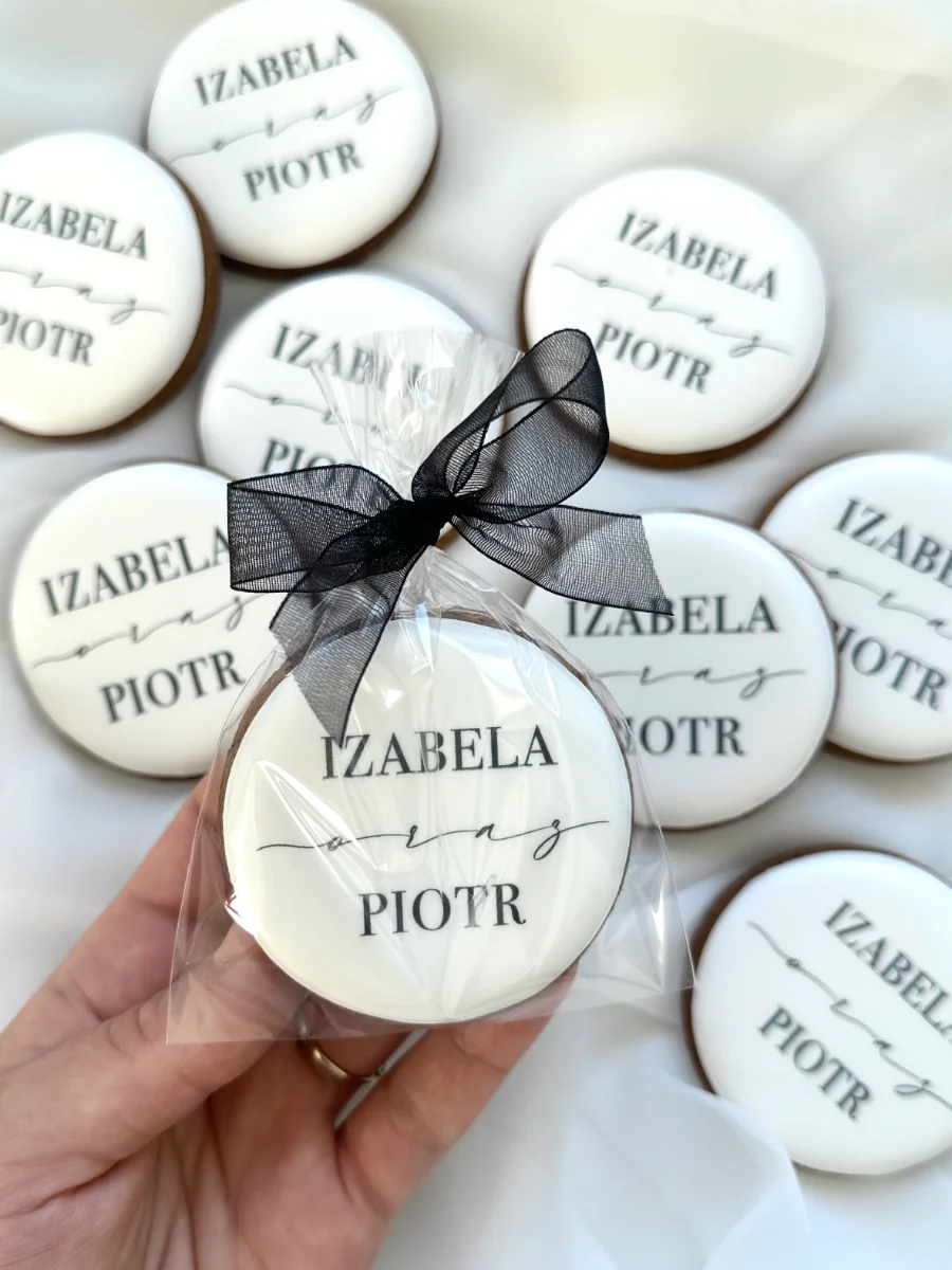 Okrągły piernik na ślub - okrąg 6 cm